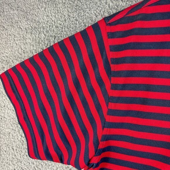 Footjoy Pinehurst Shirt Mens Large Blue Red Stripe Golf Polo Outdoor Athletic - Picture 3 of 11
